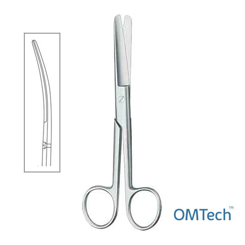 Ножиці операційні стандартні, вигнуті, обидва кінці тупі, довжина 20,5 см INSIDEMED